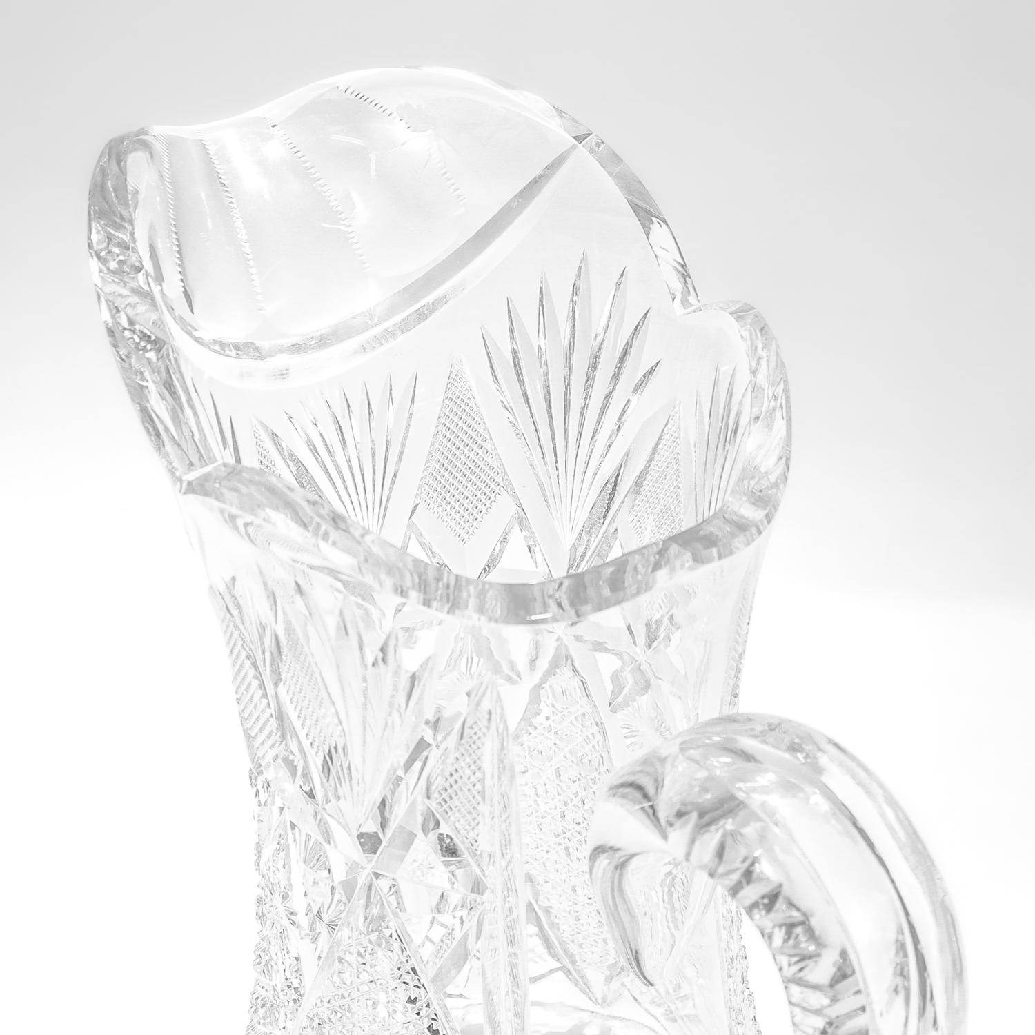Gran jarra de agua o cóctel de cristal tallado Hawkes ABP Jubilee firmada en venta 6