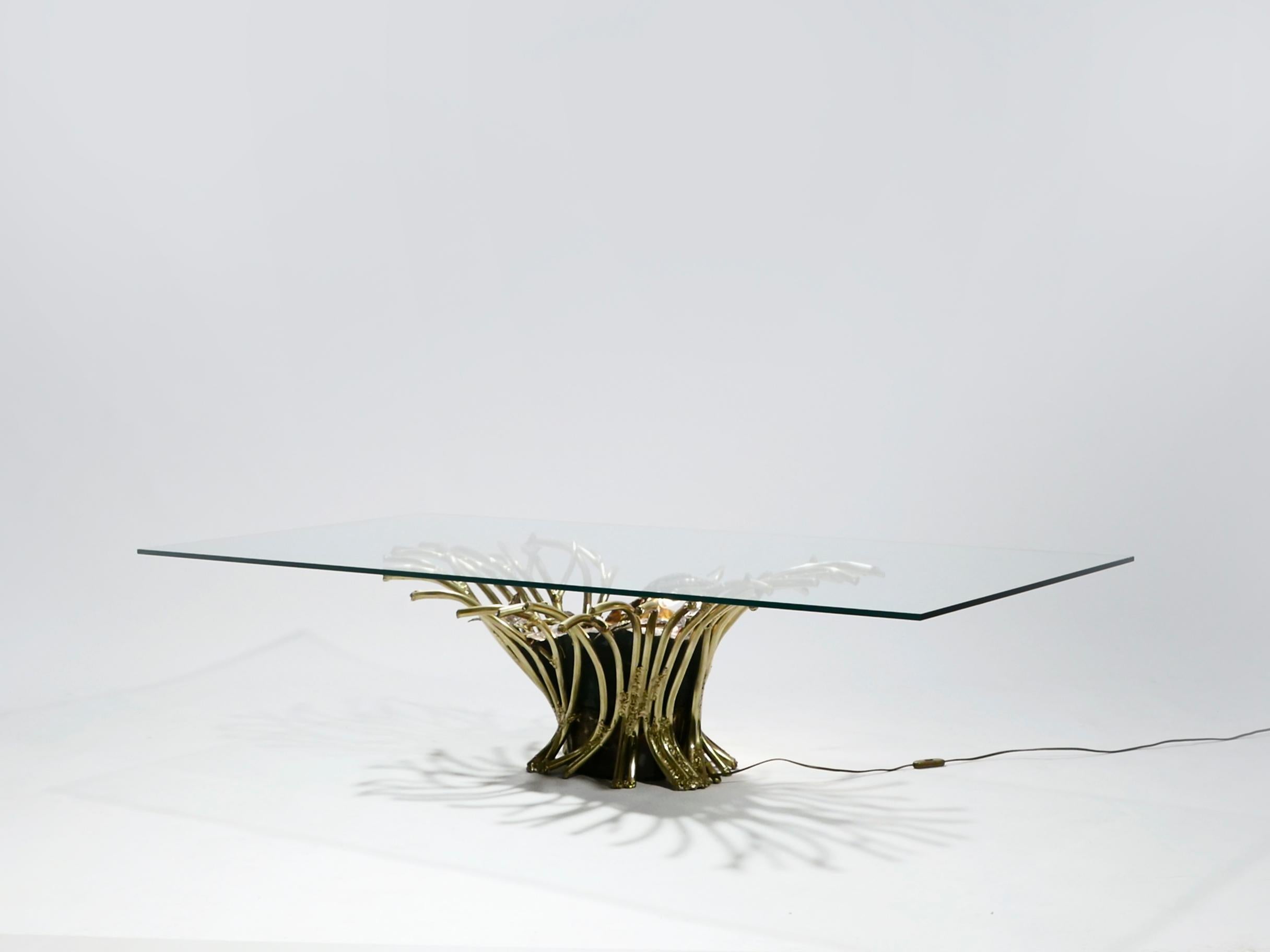 Large Signed Isabelle Faure Bronze Sculpture Table Amethyst, 1970s In Good Condition In Paris, IDF