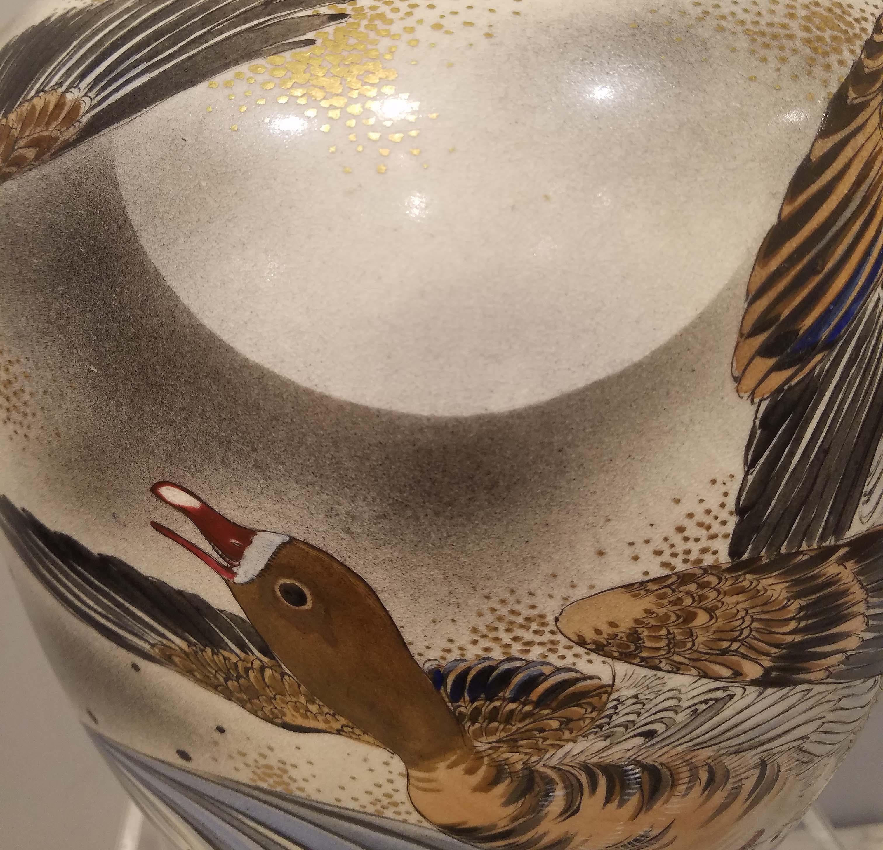 Grand vase en porcelaine de Satsuma japonais signé:: période Meiji 1