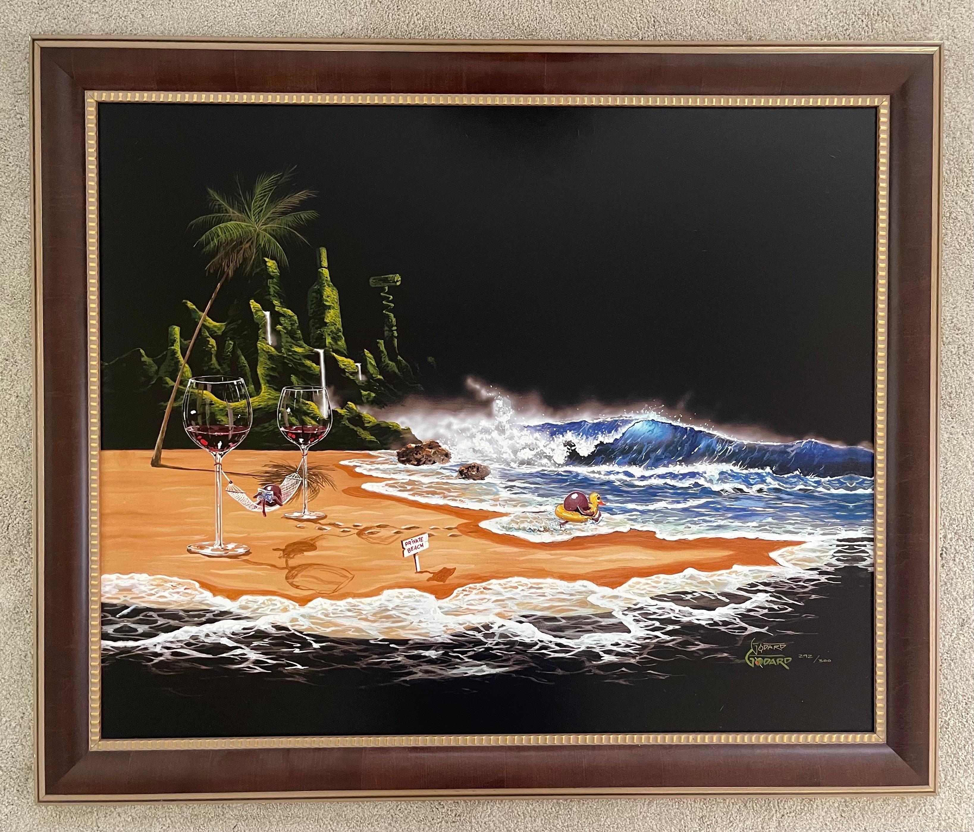 Große signierte, limitierte Auflage von Giclee mit dem Entwurf „Paradise“ von Michael Godard (Moderne) im Angebot