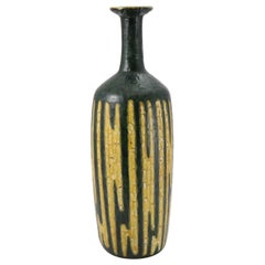 Large Signed Midcentury Ceramic Vase by Illes, 1970s
