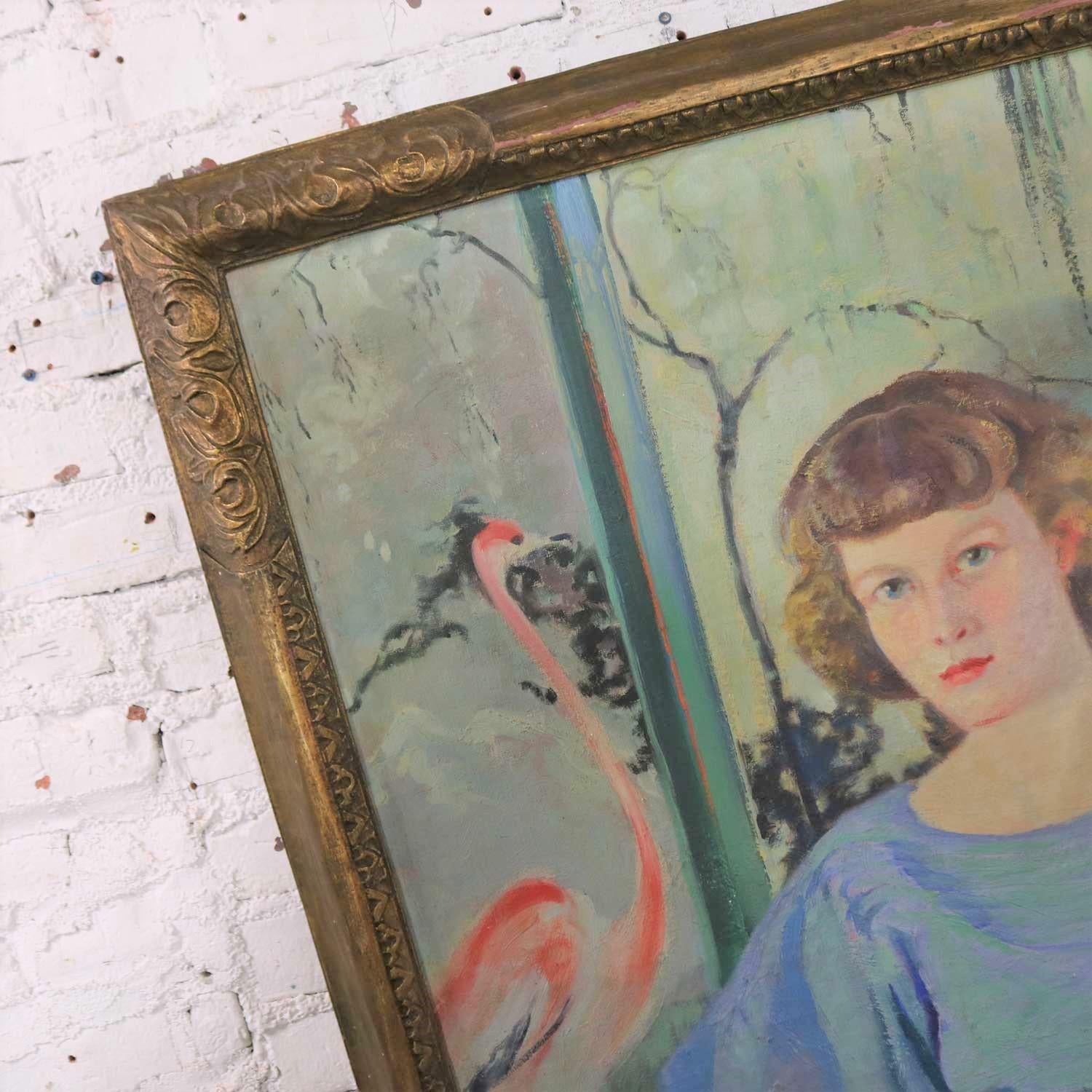 Large Signed Oil Portrait Titled Betsy by Barbara Hunter Watt, 1936 6