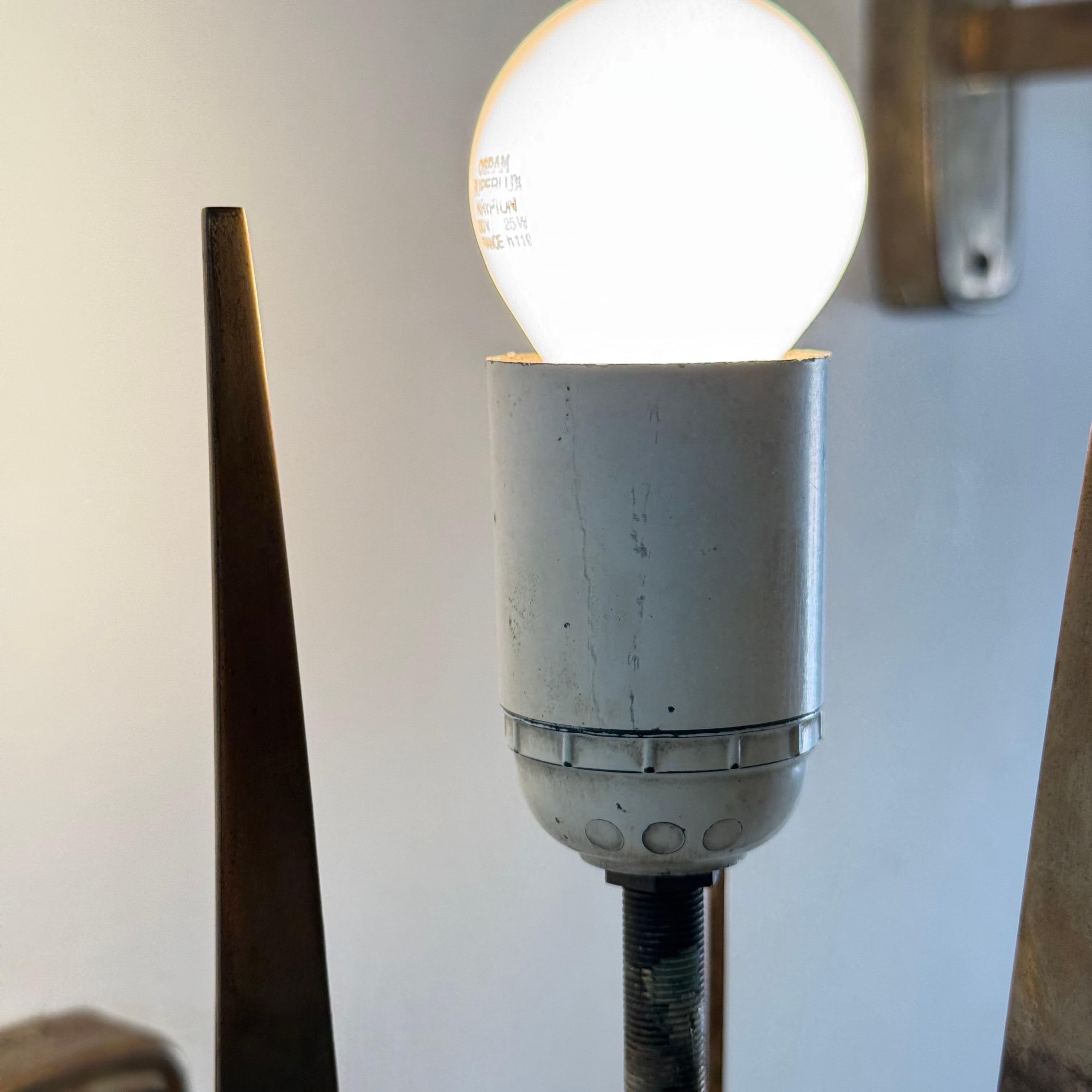 Large Signed Pair of Stilnovo Wall Sconces — Italy, circa 1950s For Sale 5
