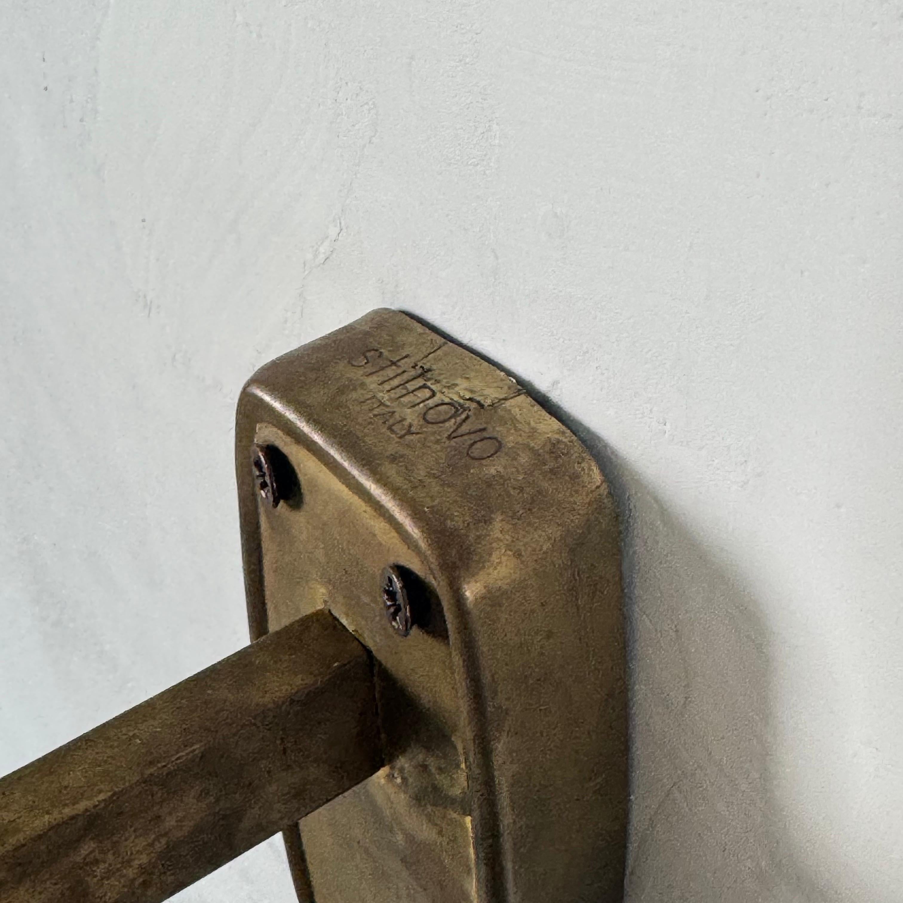 Large Signed Pair of Stilnovo Wall Sconces — Italy, circa 1950s For Sale 8