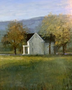 Large Signed Seth Winegar Original Oil Landscape Painting Titled “Farm House”