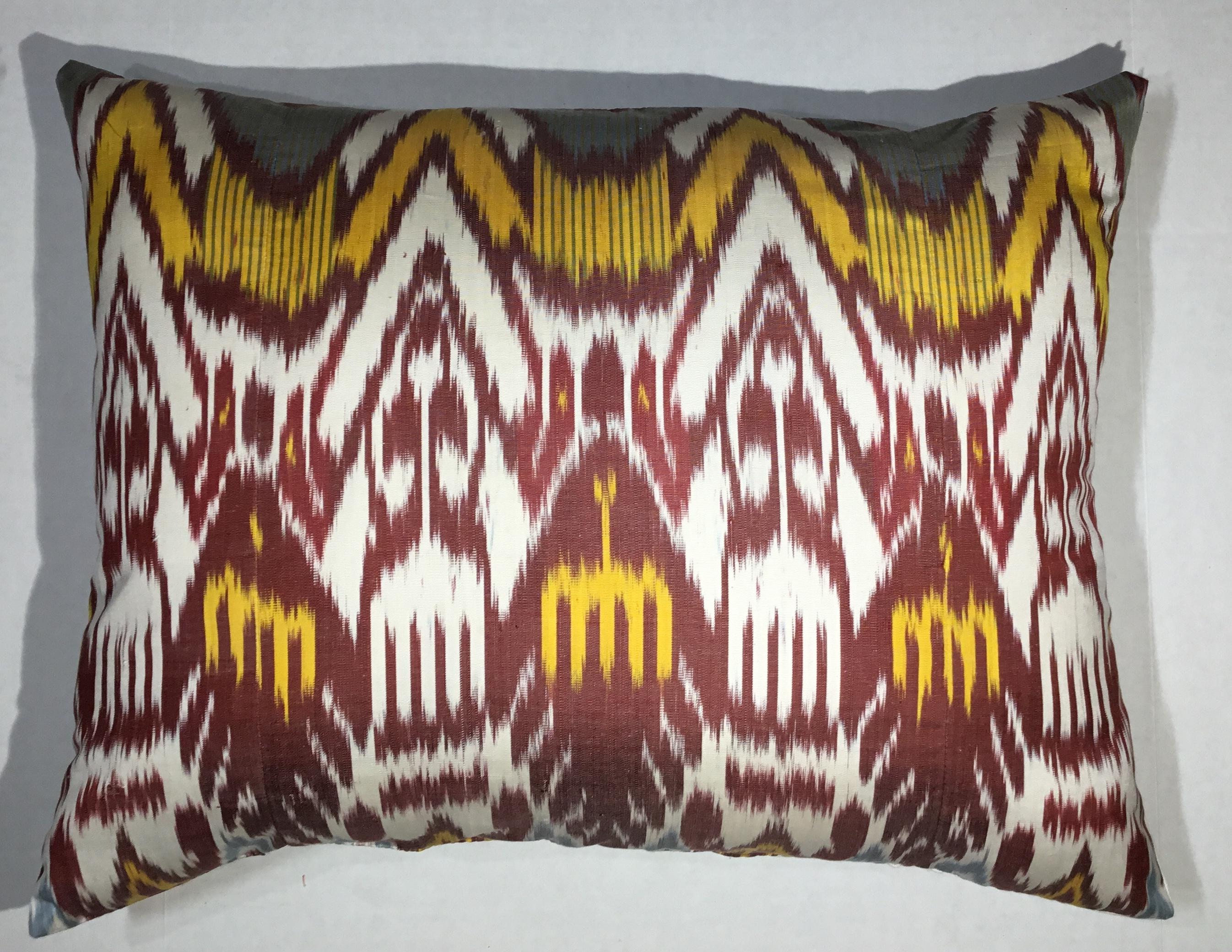 Azerbaijani Large Silk Ikat Pillow