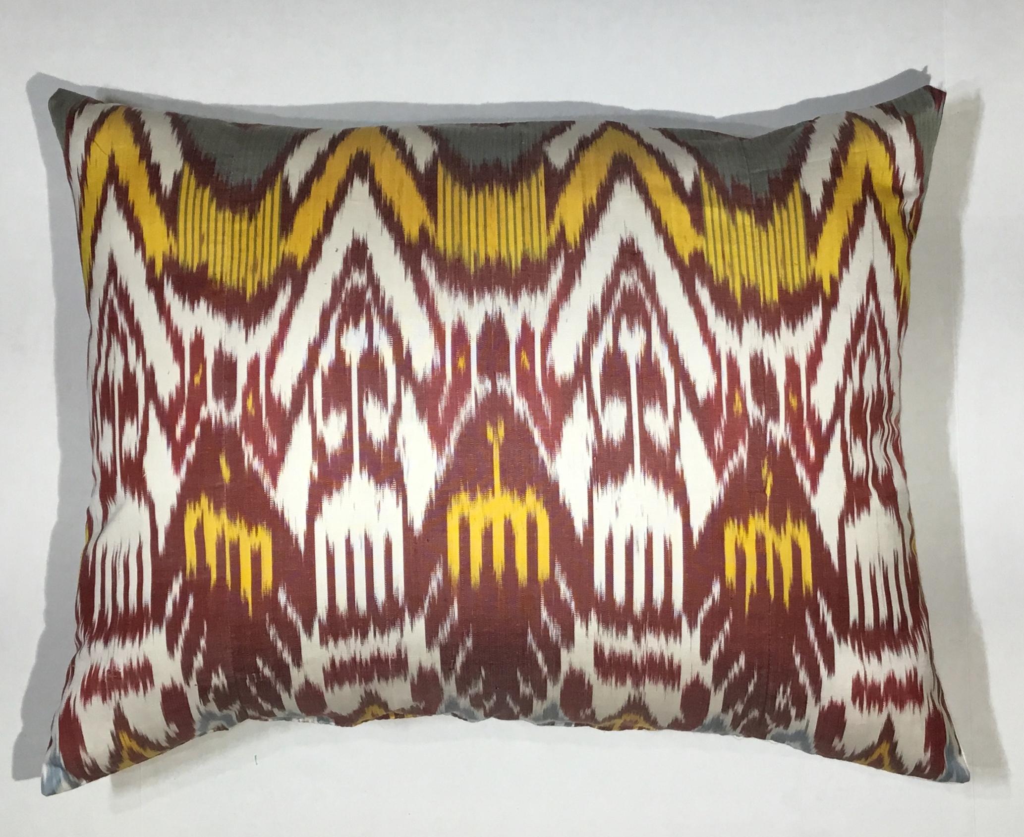 Large Silk Ikat Pillow 1