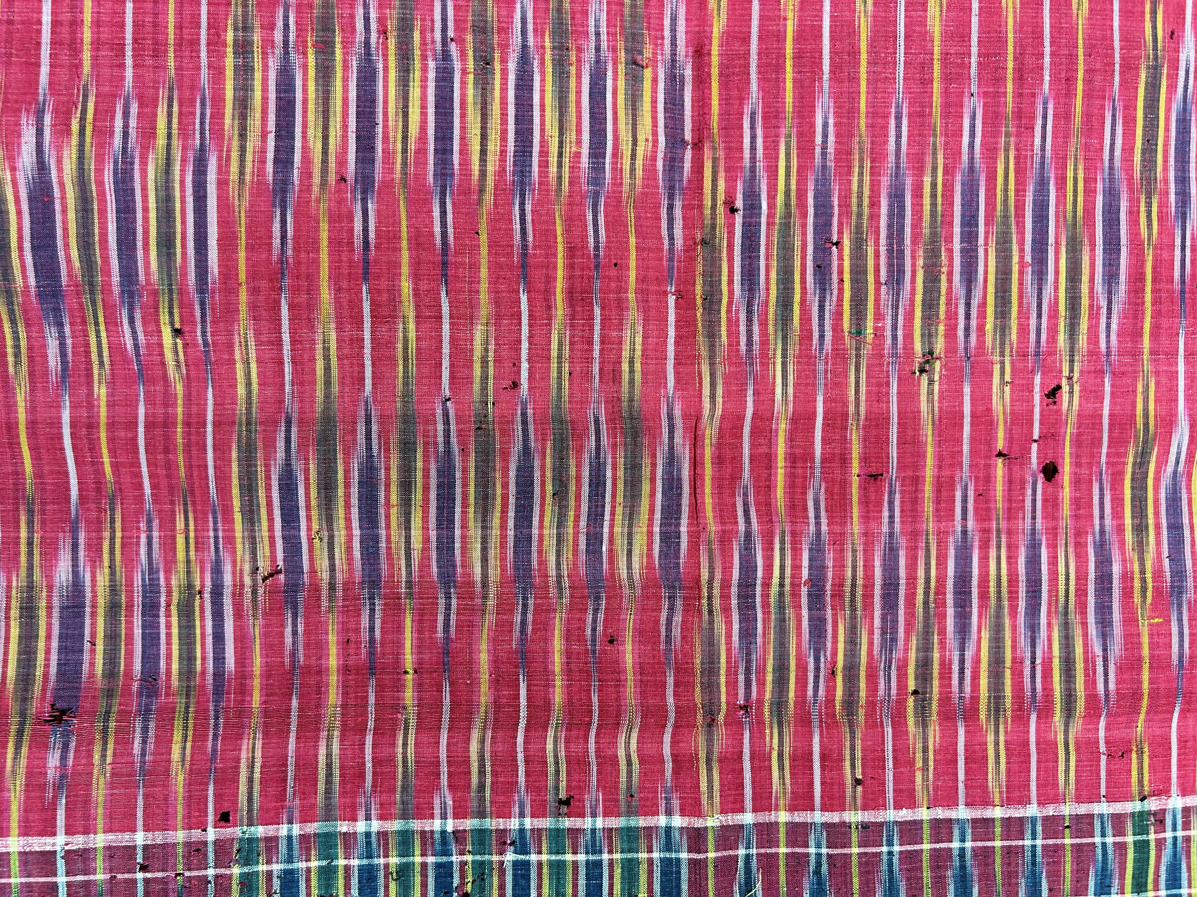 Gran toalla de seda Ikat de Alepo o Damasco - Imperio otomano, S. XIX en venta 6