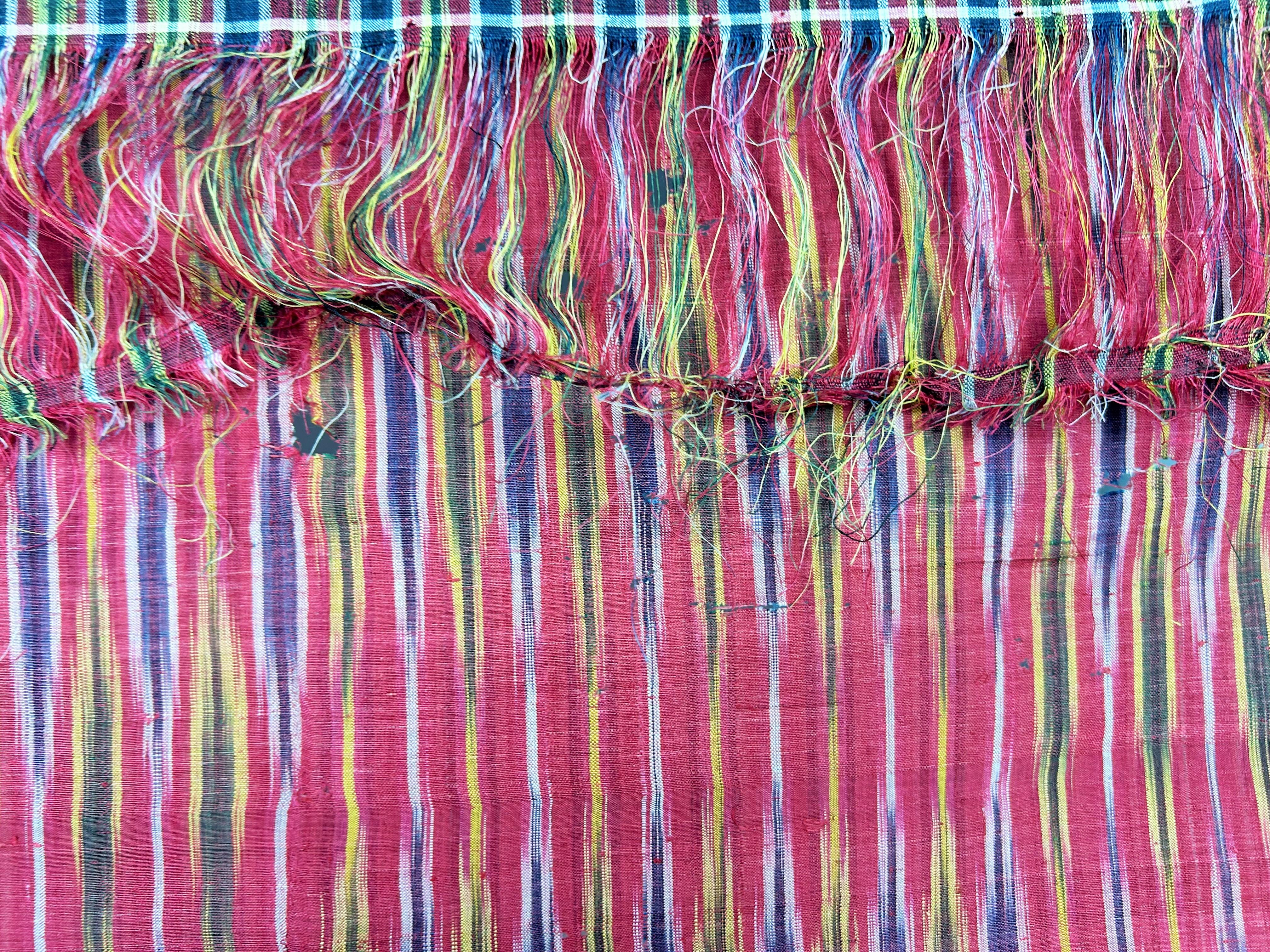 Gran toalla de seda Ikat de Alepo o Damasco - Imperio otomano, S. XIX en venta 7