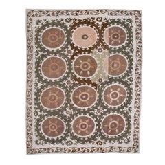 Large Silk Suzani from Samarkand Uzbekistan, 1930s