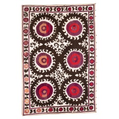 Large Silk Suzani from Samarkand Uzbekistan, 1930s