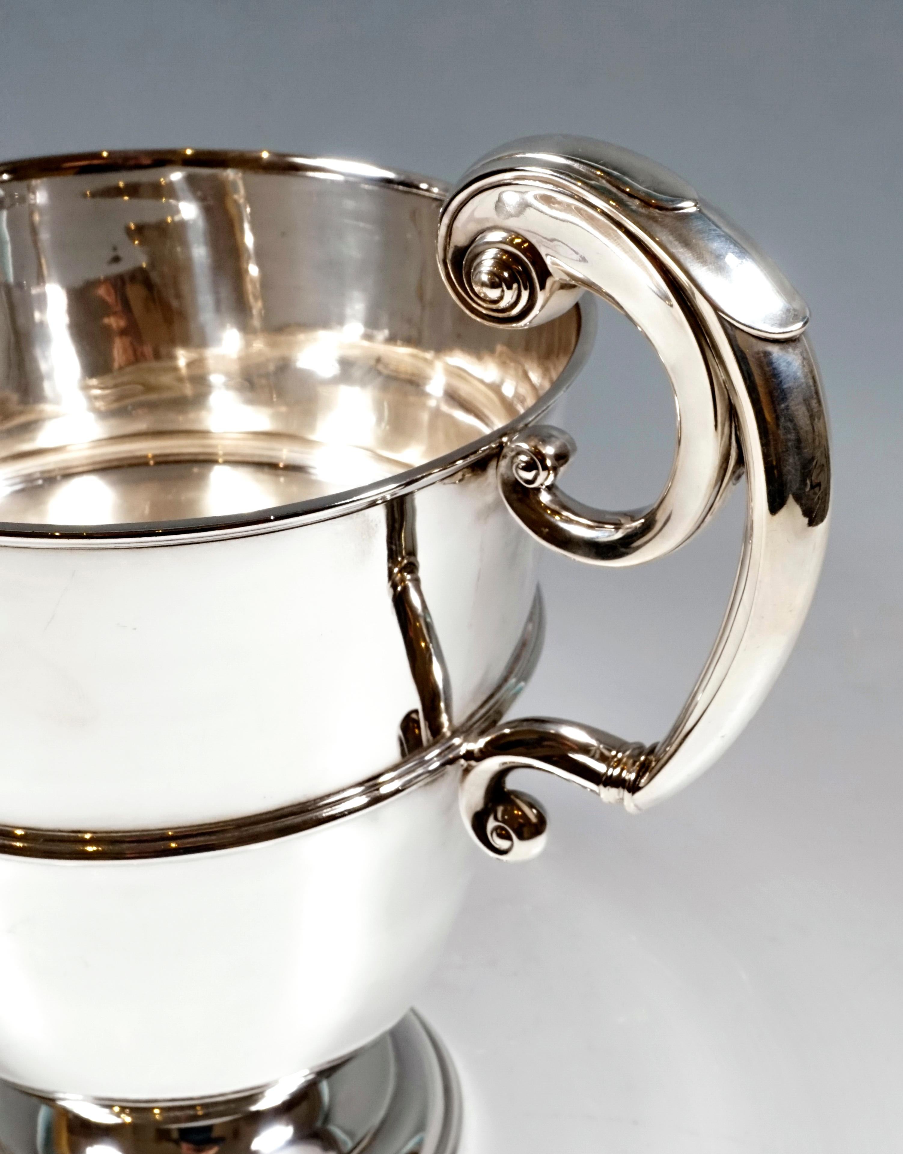 Art Nouveau Large Silver 925 Champagne Cooler by William Hutton & Sons, Birmingham 1925-1926