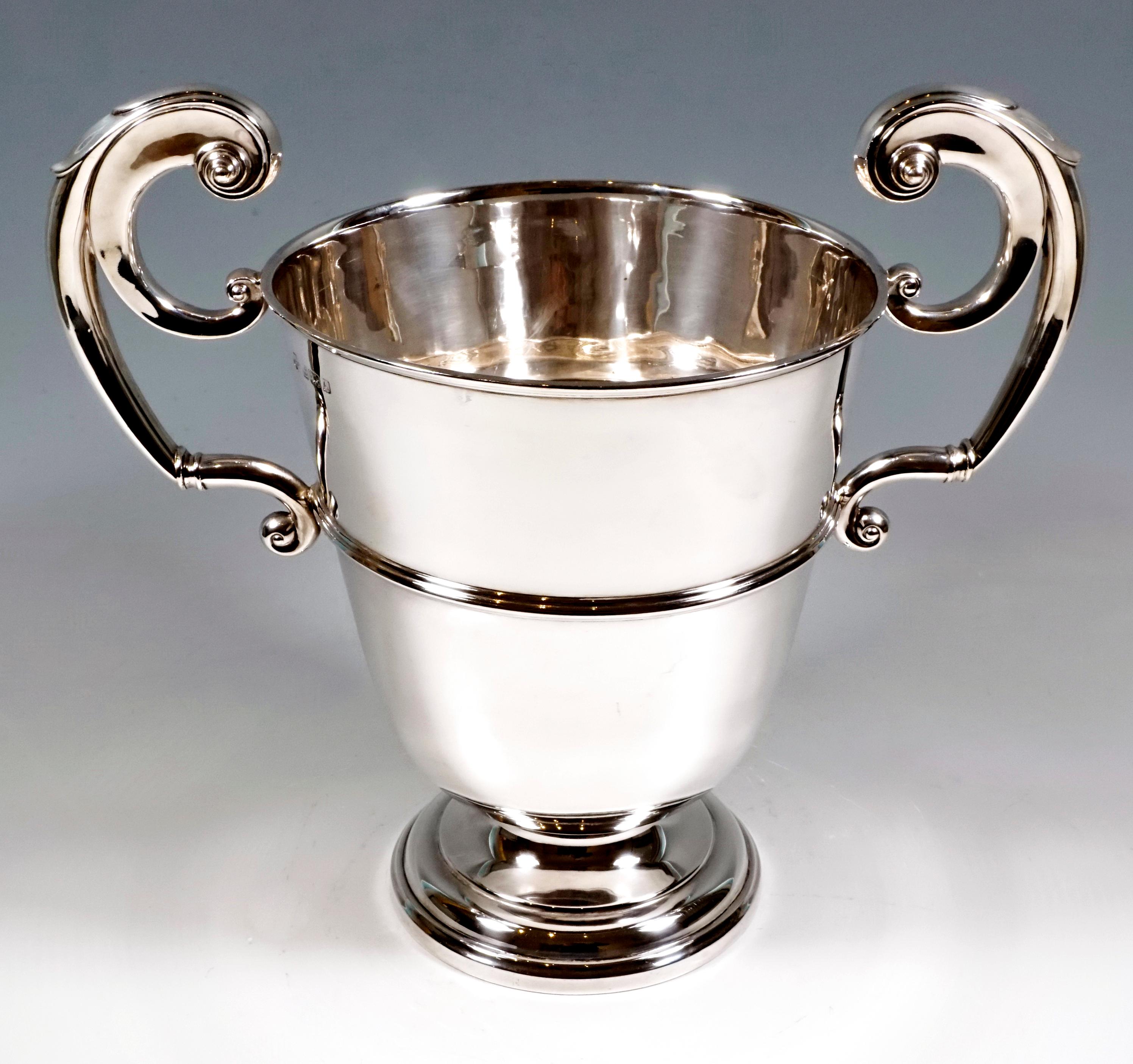 English Large Silver 925 Champagne Cooler by William Hutton & Sons, Birmingham 1925-1926
