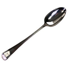 Antique Large Silver Basting Spoon