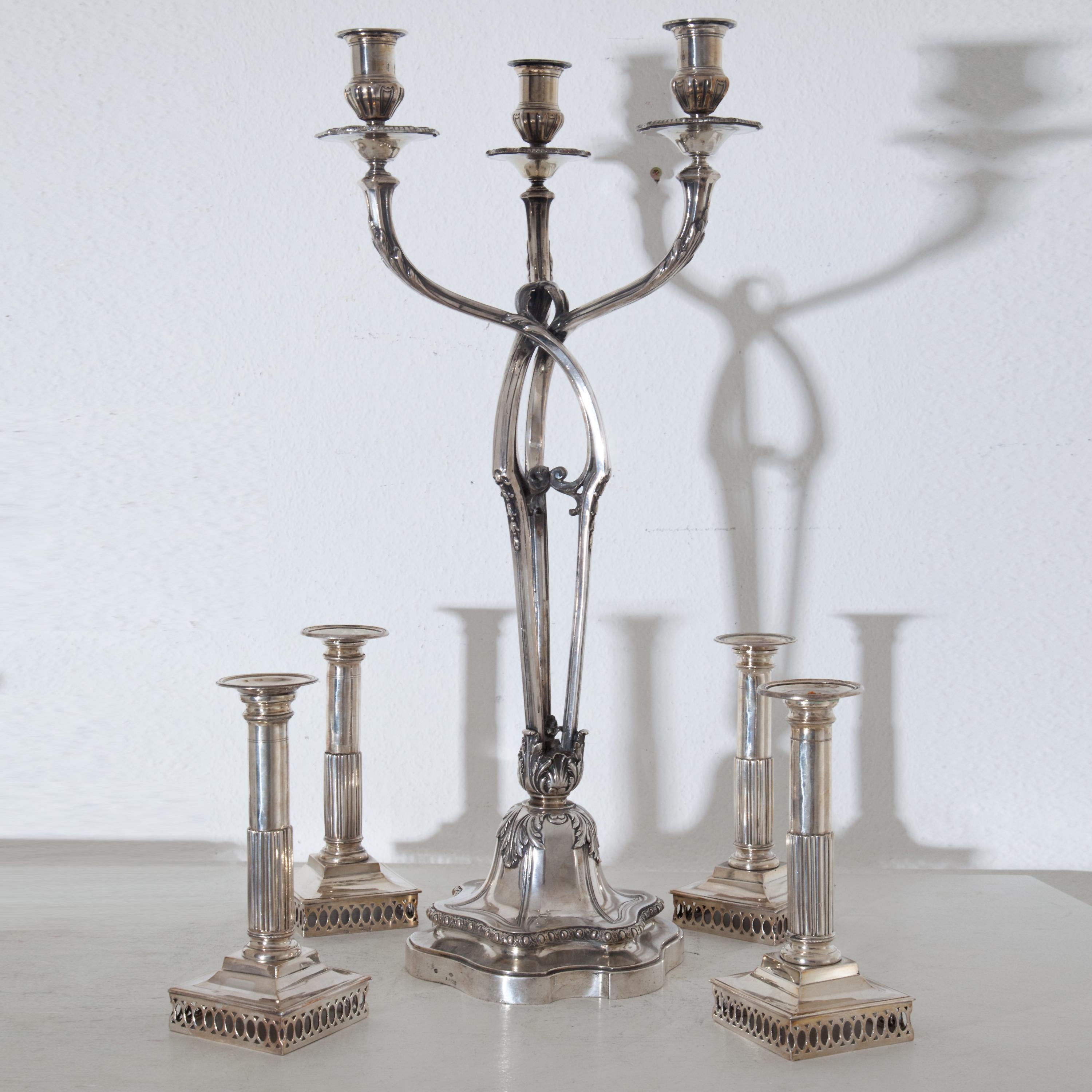 Large Silver Candelabra, André Aucoc, Paris, circa 1900 5