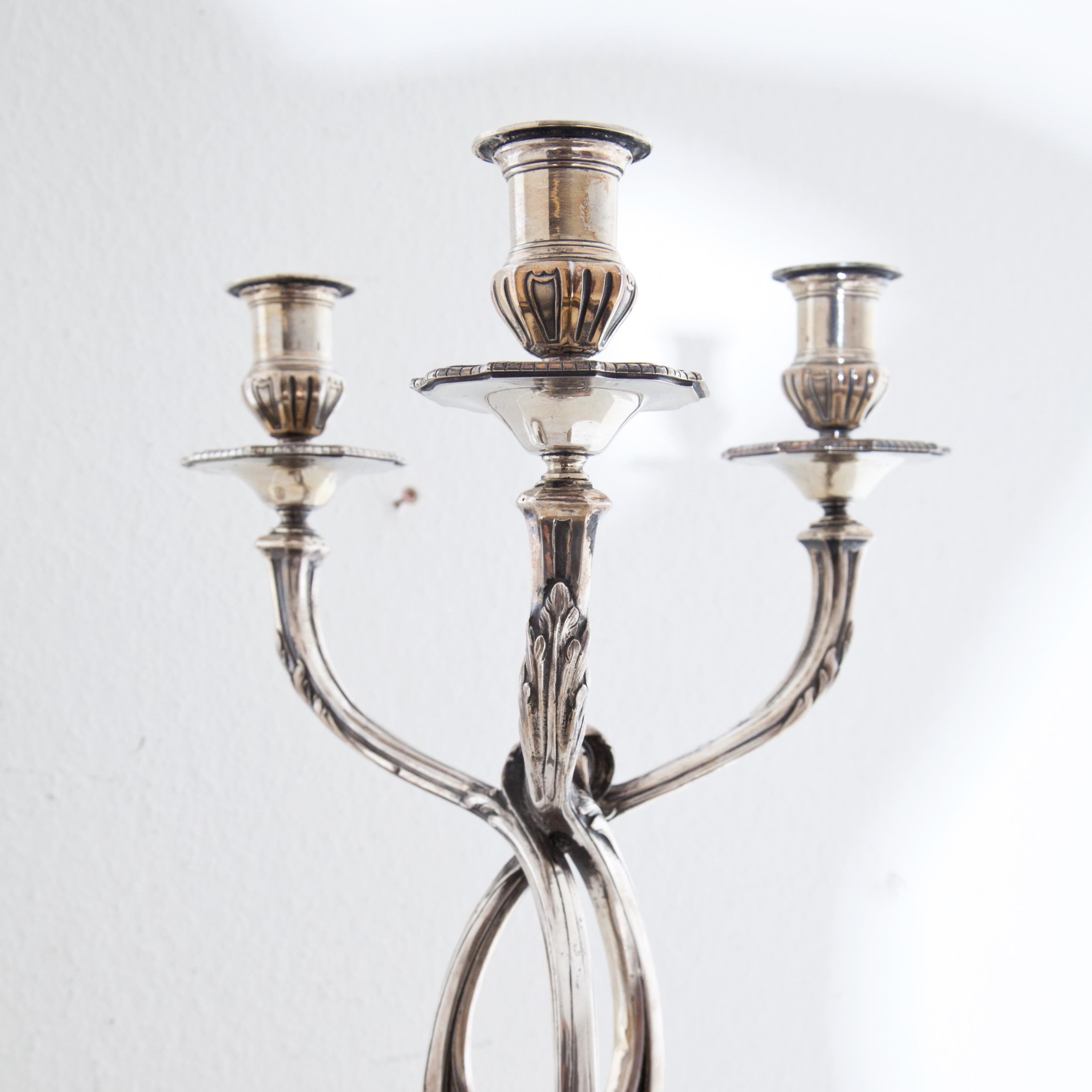 Large Silver Candelabra, André Aucoc, Paris, circa 1900 In Good Condition In Greding, DE