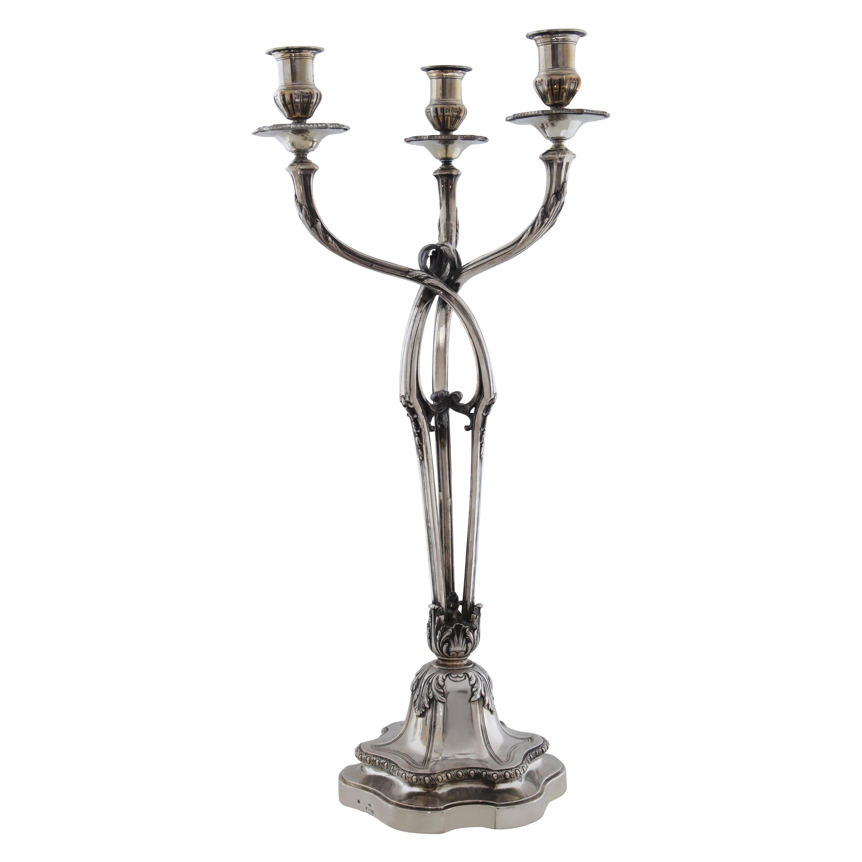 Large Silver Candelabra, André Aucoc, Paris, circa 1900