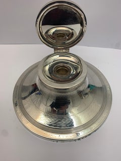 Large Silver Capstain Ink Stand