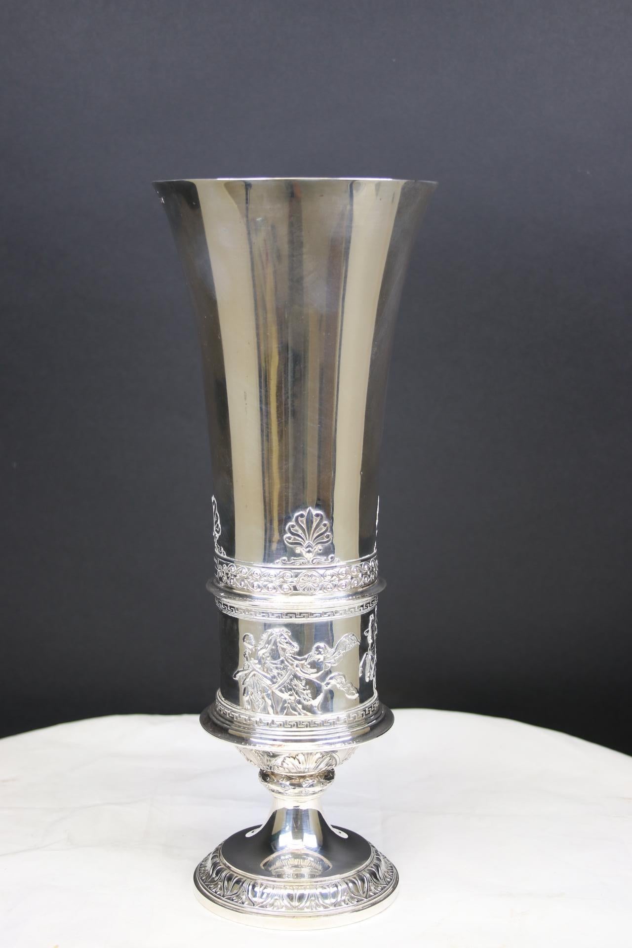 A beautiful Silver Goblet made in Vienna around 1860 by Josef Carl Klinkosch (1822-1888). 

Josef Carl Ritter von Klinkosch was a well-known Viennese silversmith and purveyor to the court. Klinkosch refined the style of the goods produced at the