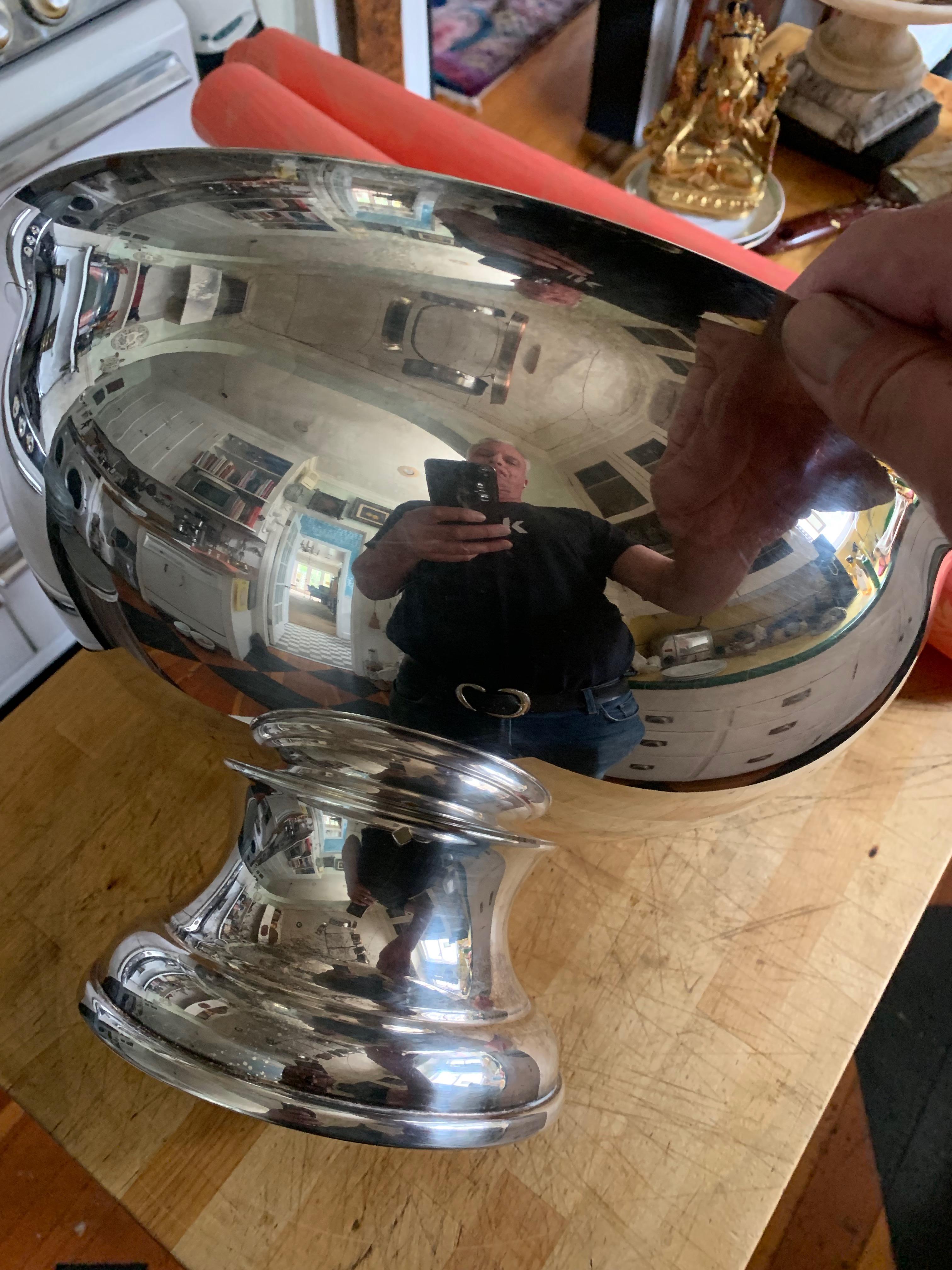 large silver centerpiece bowl