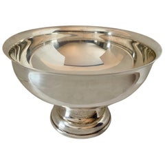 Large Silver Footed Bowl Centerpiece Punch Bowl