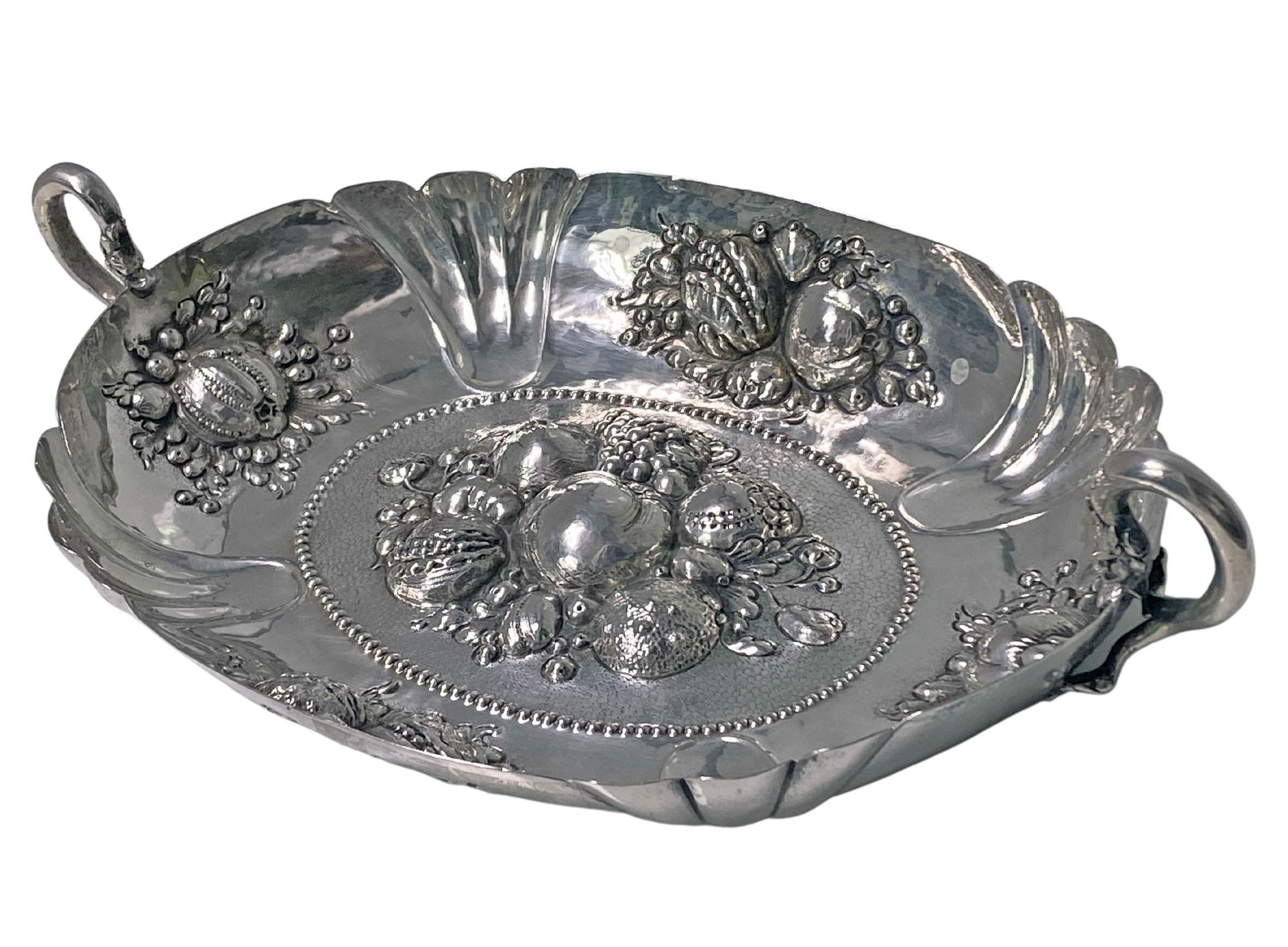 Large Silver Fruit Dish, circa 1880,  Probably Neresheimer & Co 4