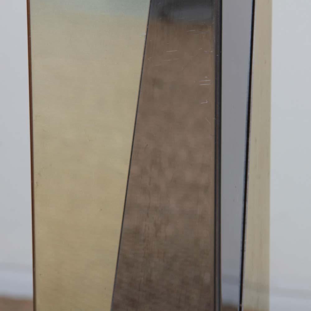 Grande lampe de table en métal argenté, 1980 Bon état - En vente à MONTESSON, FR