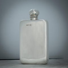 Large Silver Hip Flask, Hallmarked London 1907