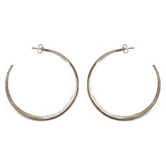 Large Silver Hoop Earrings