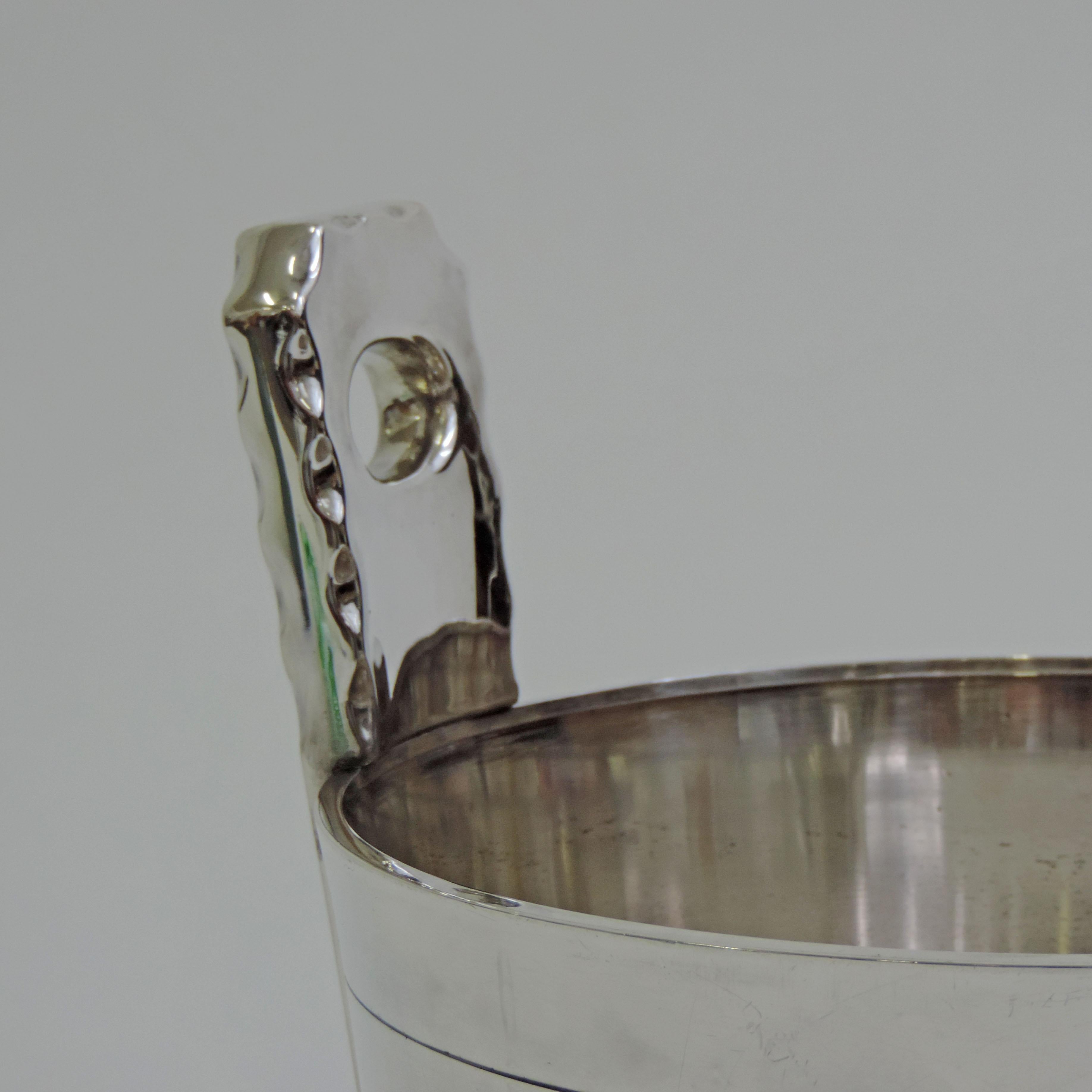 Italian Large Silver Ice Bucket, Italy, 1940s For Sale