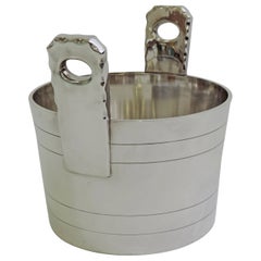 Large Silver Ice Bucket, Italy, 1940s