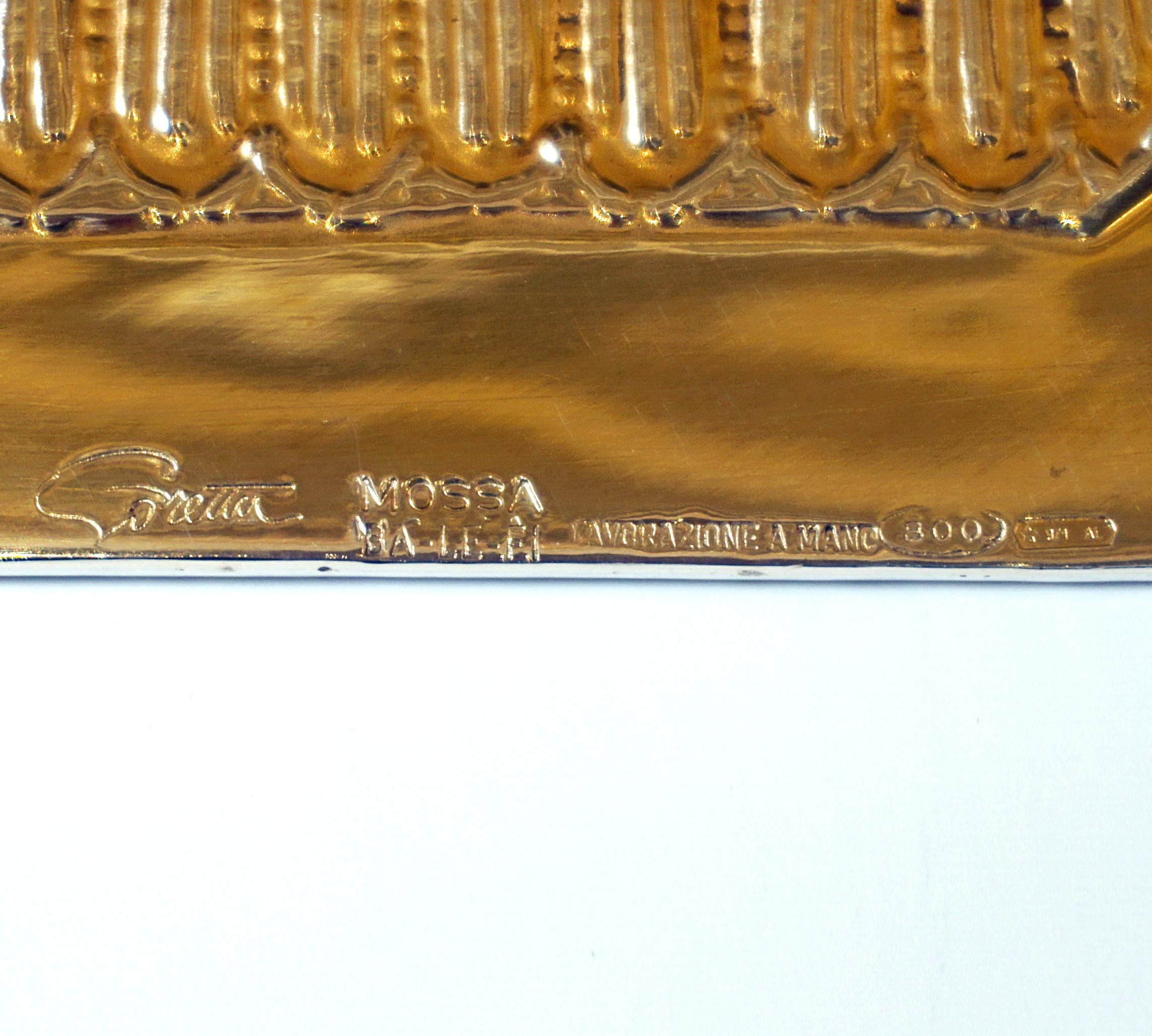 Large Silver Jardinière With Glass Liner, Enrico Goretta For Mossa, Italy, c1970 For Sale 1