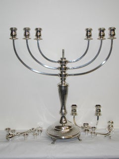 Large Silver Menorah By Sigmund Zyto Of London Dated 1924