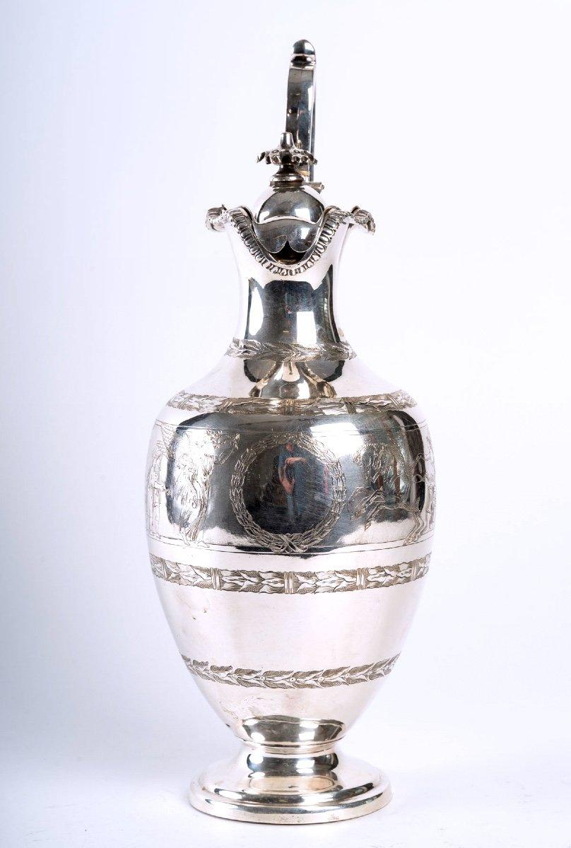 Large Silver Metal Ewer, Period: Empire For Sale 3