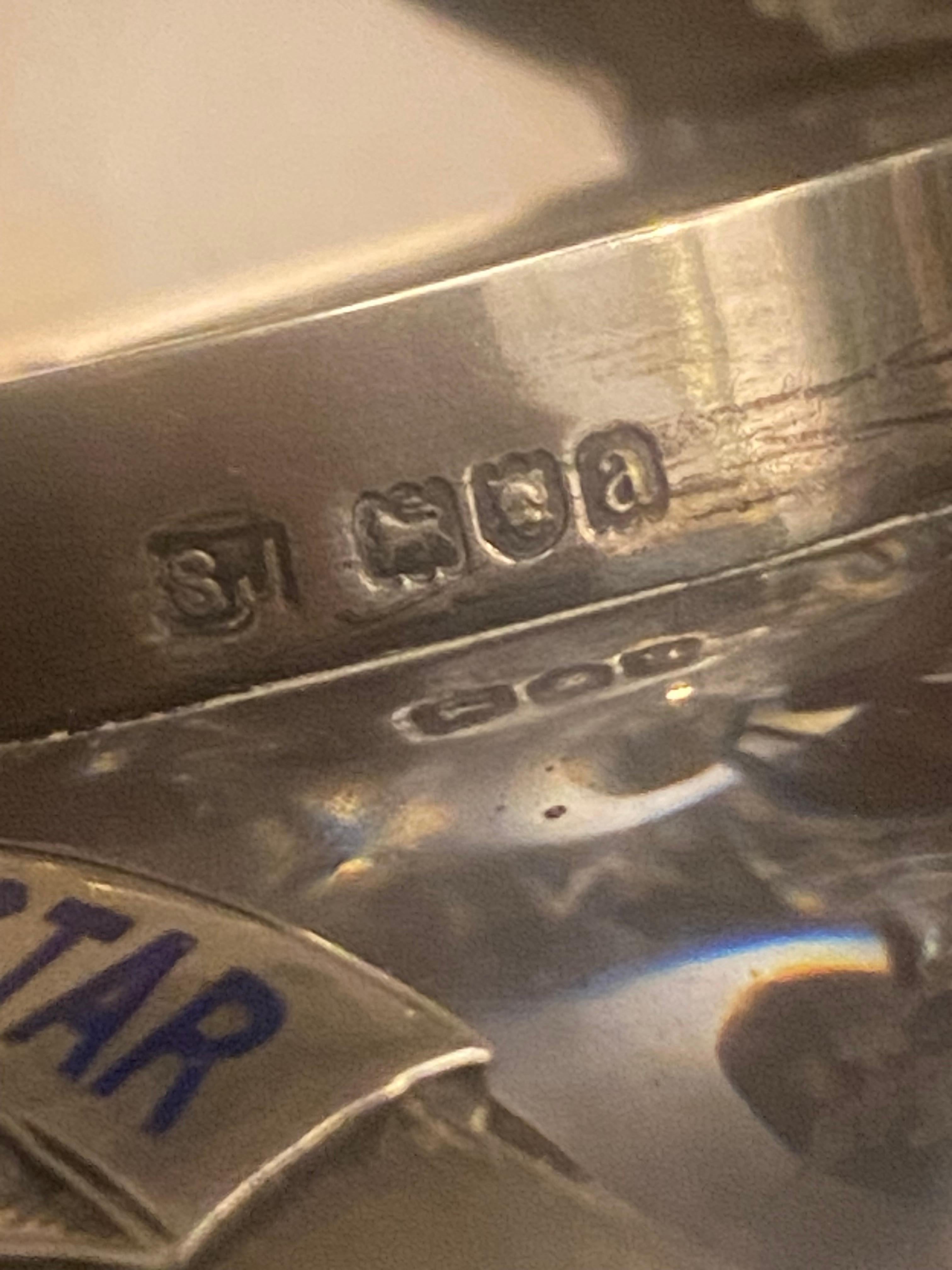 Grande calamaio in argento di Samuel Jacob per Morning Star Ship, Londra 1896. in vendita 3