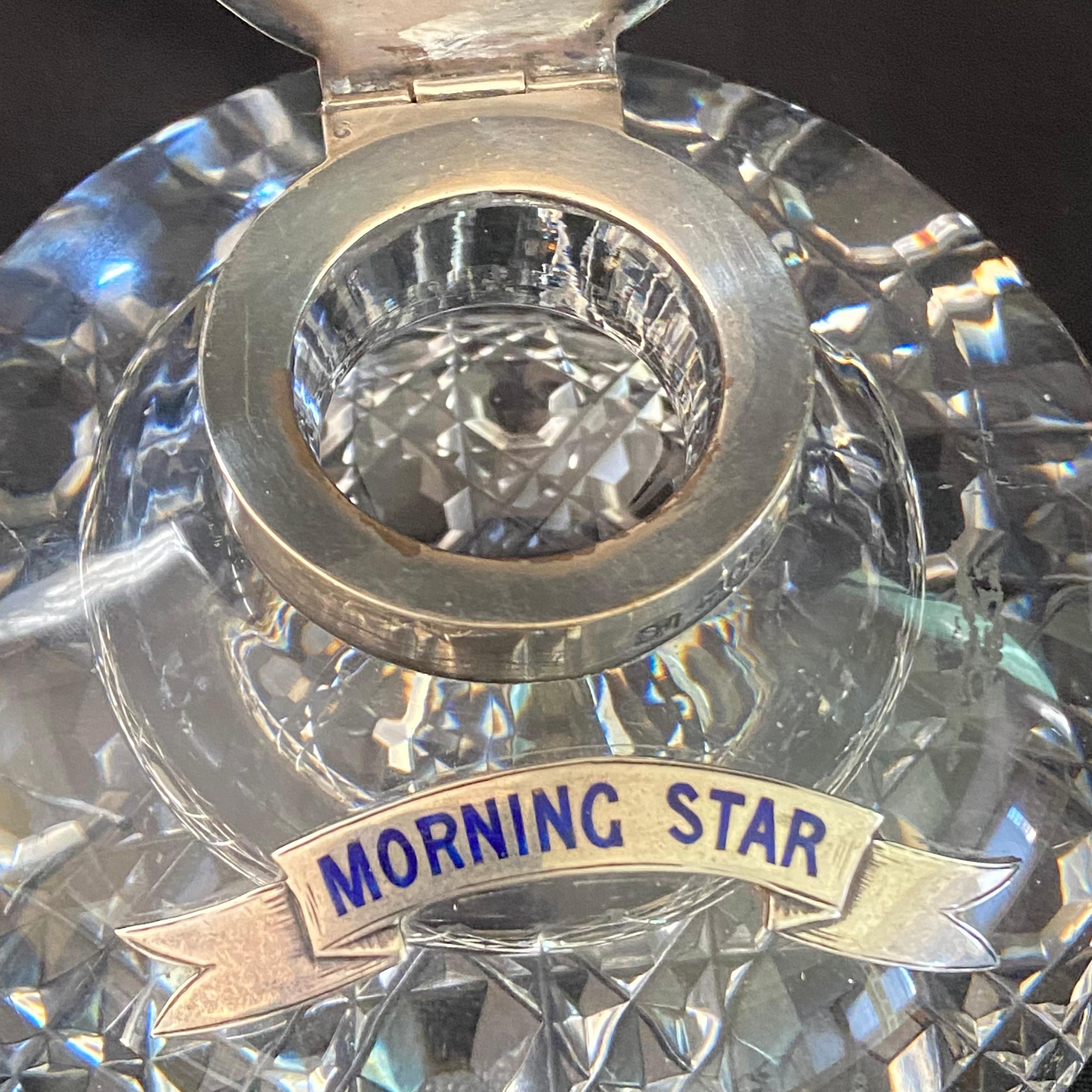 Britannico Grande calamaio in argento di Samuel Jacob per Morning Star Ship, Londra 1896. in vendita