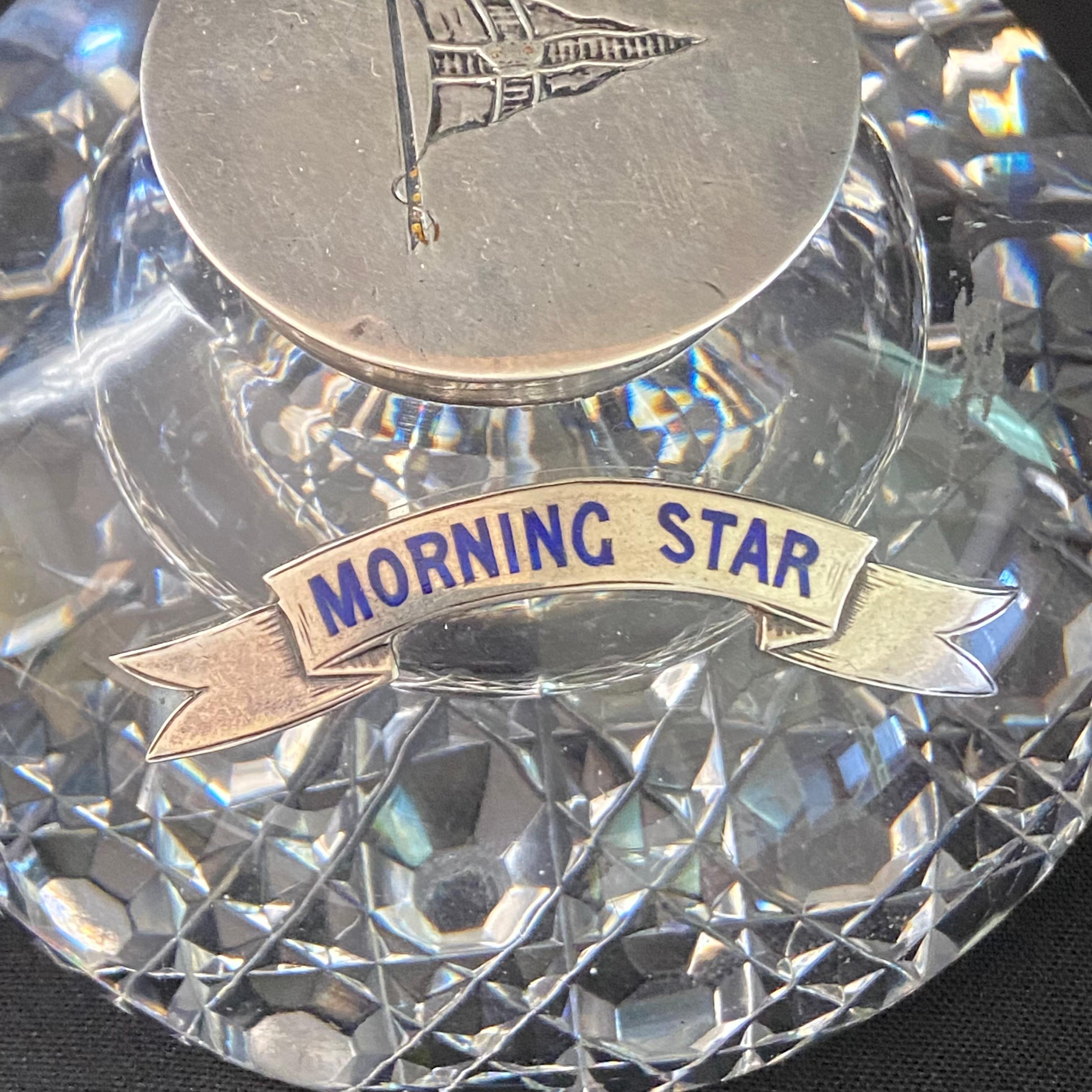 Fatto a mano Grande calamaio in argento di Samuel Jacob per Morning Star Ship, Londra 1896. in vendita