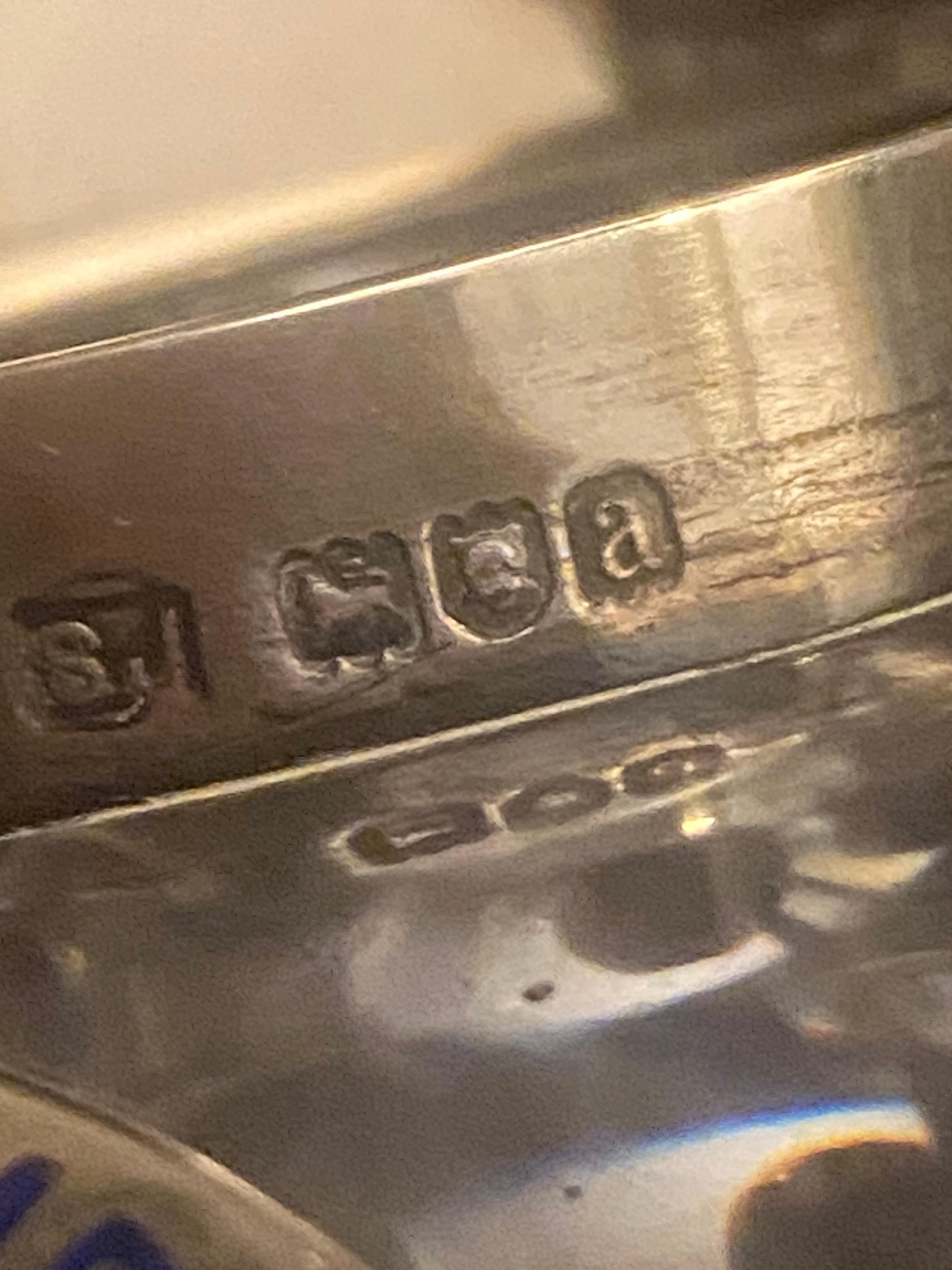 Grande calamaio in argento di Samuel Jacob per Morning Star Ship, Londra 1896. in vendita 1