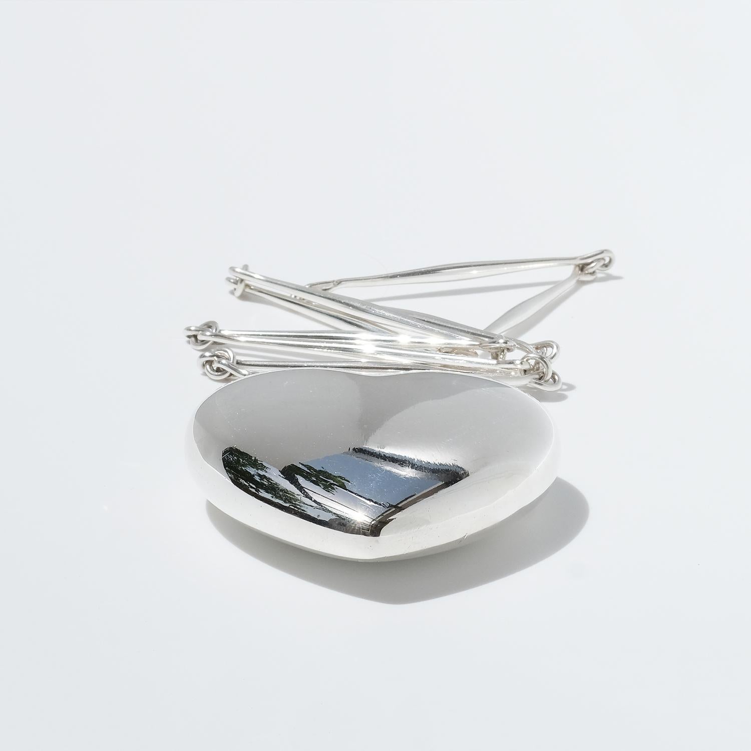 Large Silver Necklace Designed by Astrid Fog for Georg Jensen 5