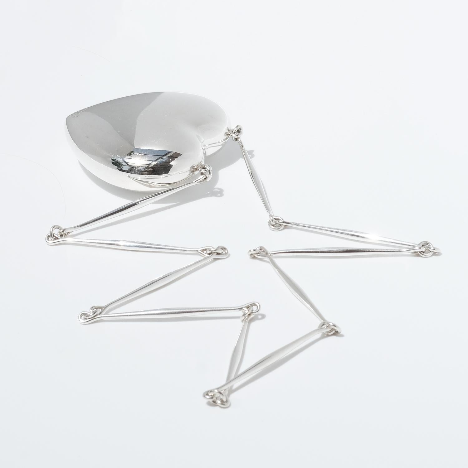Large Silver Necklace Designed by Astrid Fog for Georg Jensen In Good Condition In Stockholm, SE