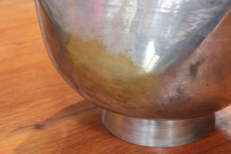 Large Silver Plate Bowl by Ward Bennett For Sale 3