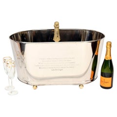 Large Silver Plate Champagne Bucket Wine Cooler Napoleon Bonaparte