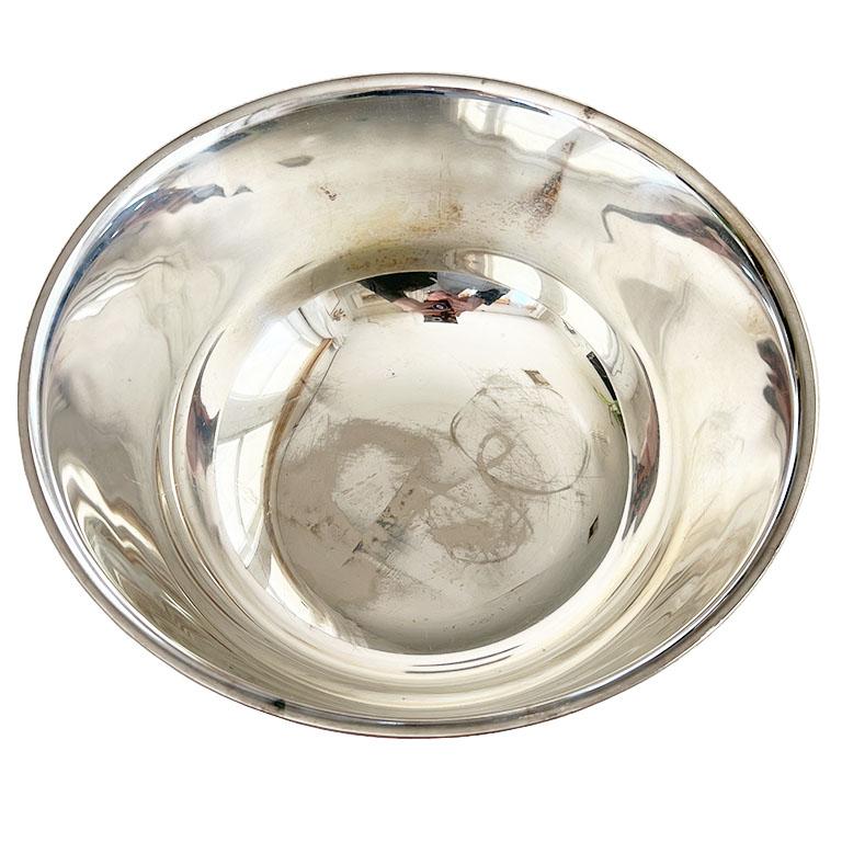 American Large Silver Plate Serving Paul Revere Bowl by Oneida Silversmiths