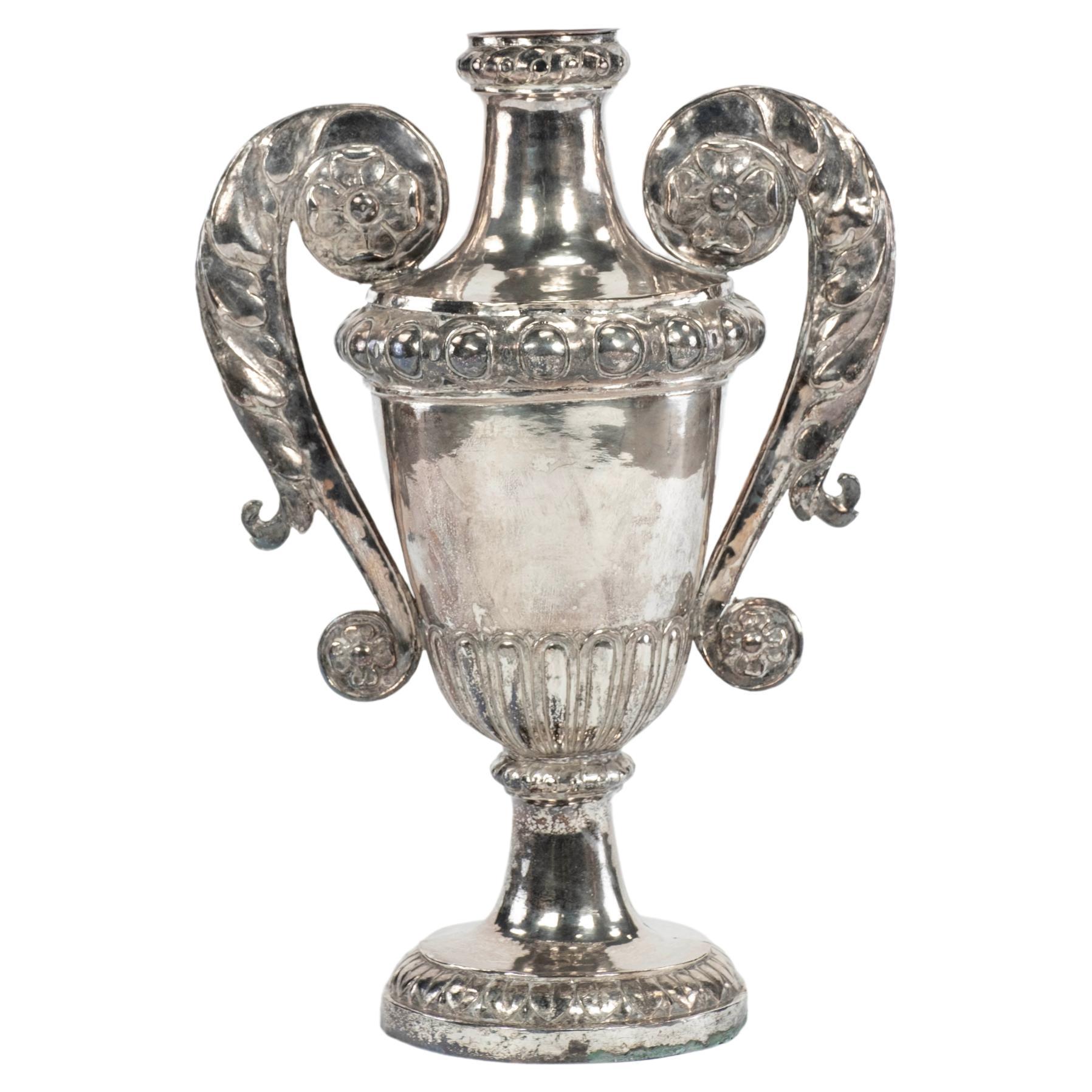 Large Silver Plate Urn