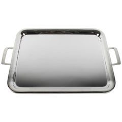 Large Silver Plated Barware or Tableware Tray
