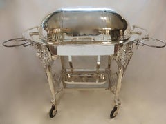 Large Silver Plated Carving Trolley
