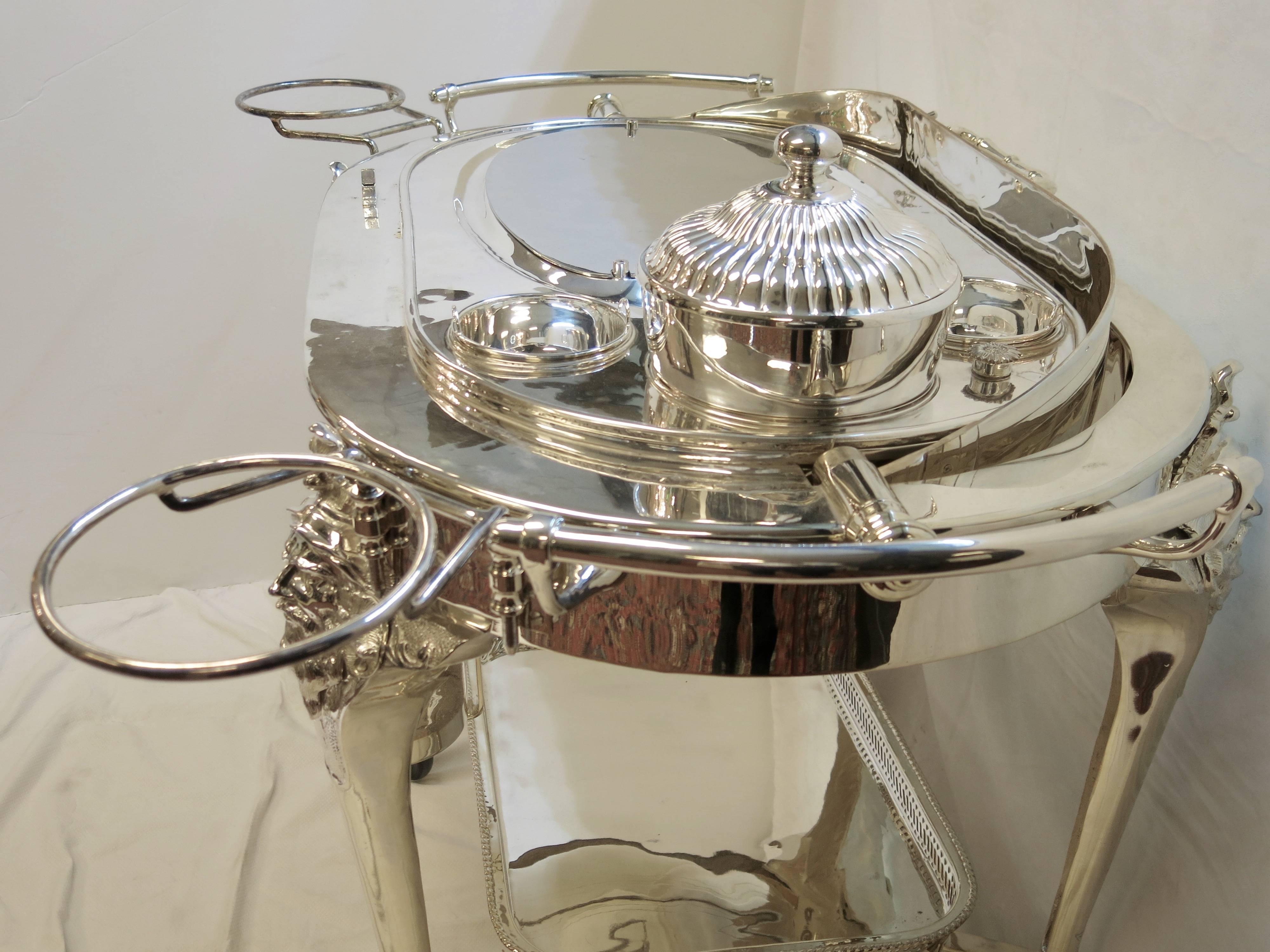 Large Silver Plated Carving Trolley 5