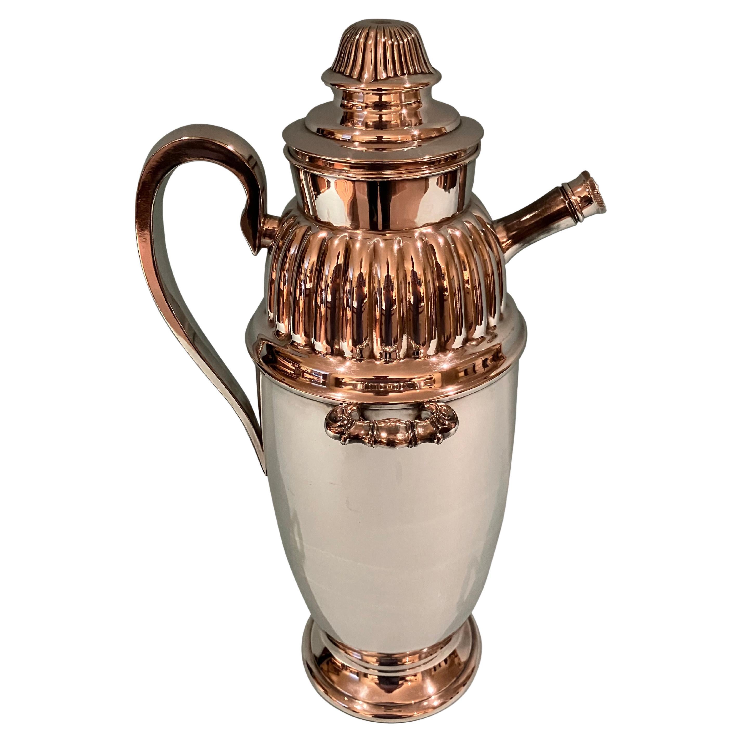 Large Silver Plated Cocktail Shaker by Bernard Rice's Sons