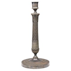 Grand chandelier en cuivre plaqué argent, France, vers 1900