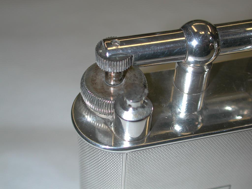 Art Deco Large Silver Plated Dunhill Table Lighter, circa 1930